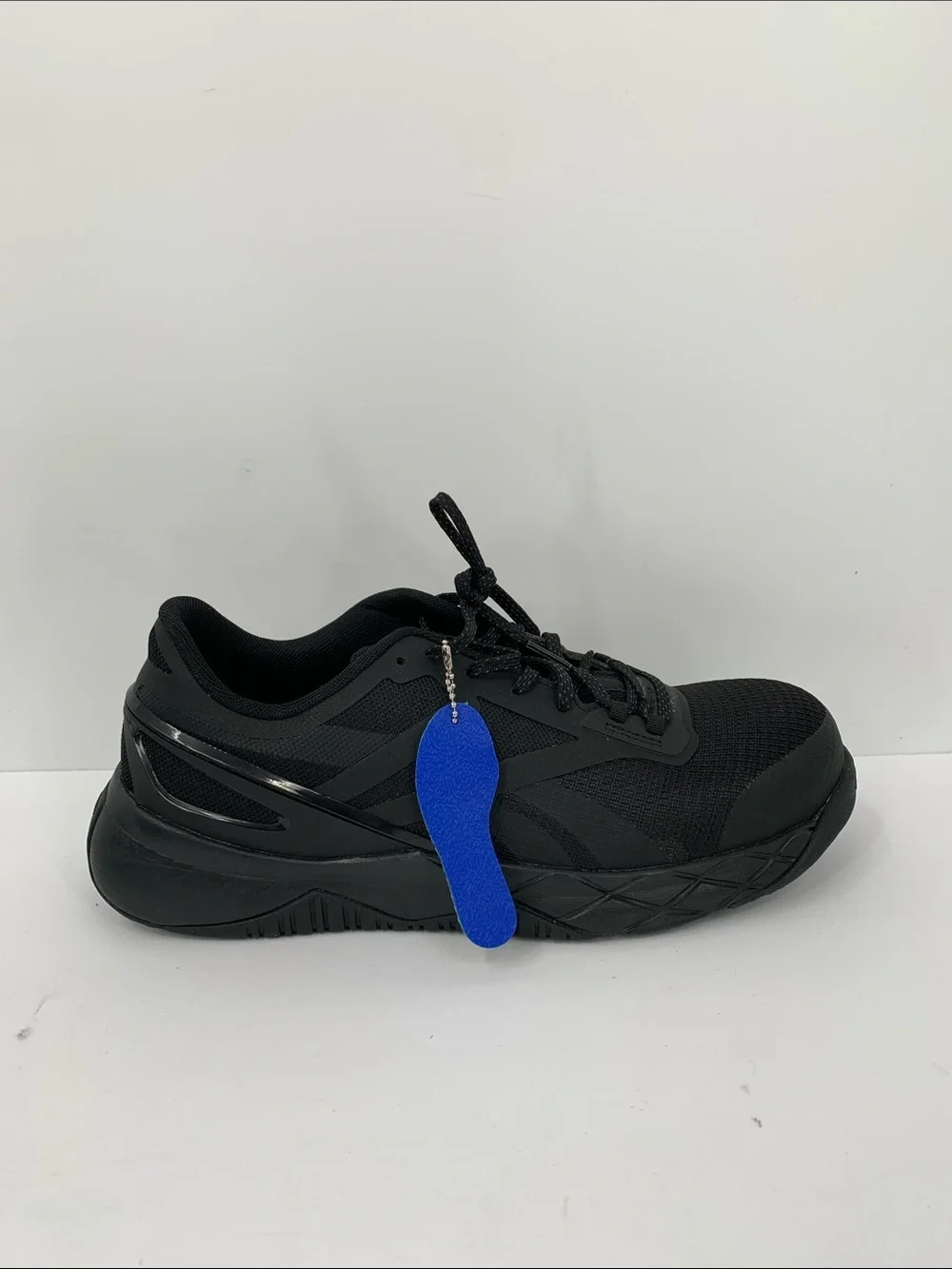 Reebok Nanoflex TR work sneaker shoe black composite safety toe tie women 10.5